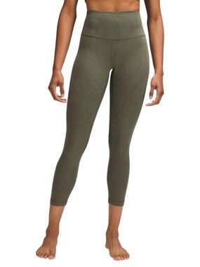 Lululemon Align Pant 25” Women’s 4 US Green Camo‎ Nulu